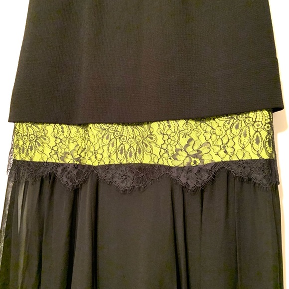 ♦️ NWT BCBG MaxAzria Jamysen Maxi Strapless Formal Dress - Gown Neon Chiffon - Picture 6 of 16